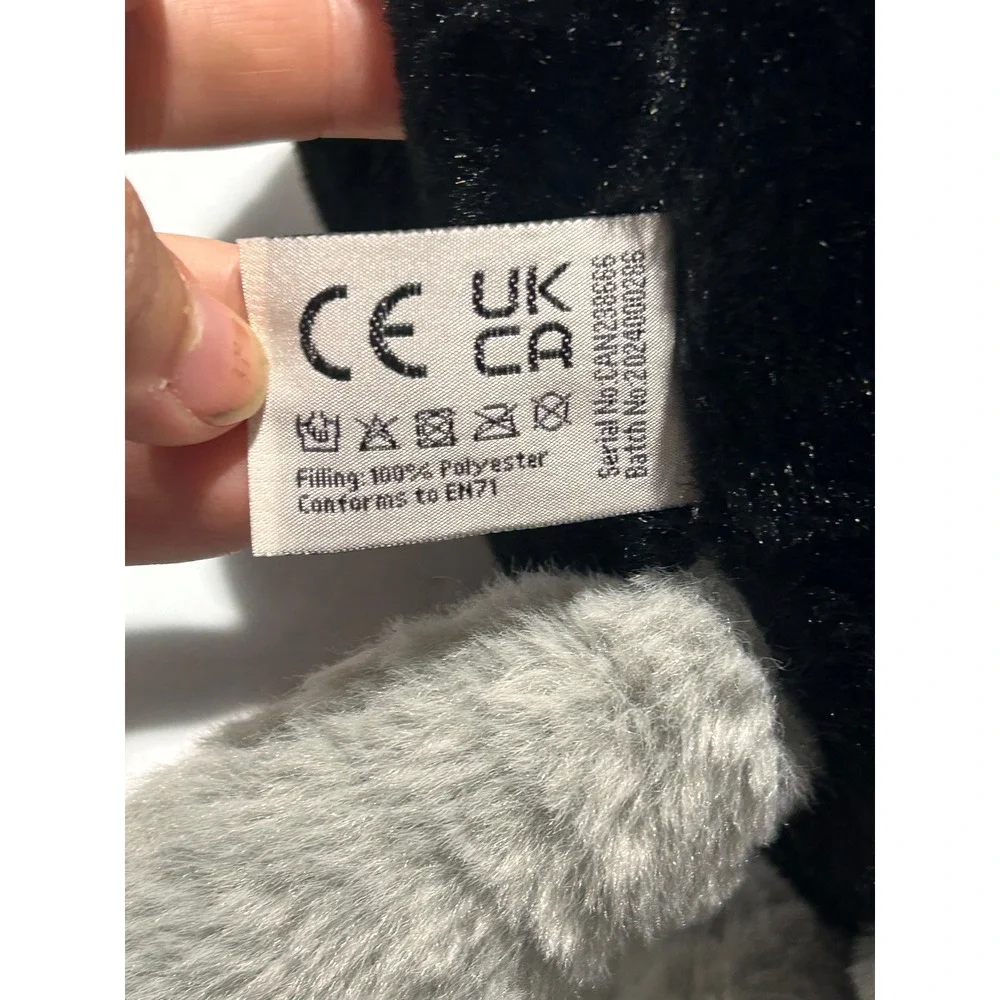 UK Large Plush Spider Black Grey Bug Rare Cancer Research Hand Pocket Puppet